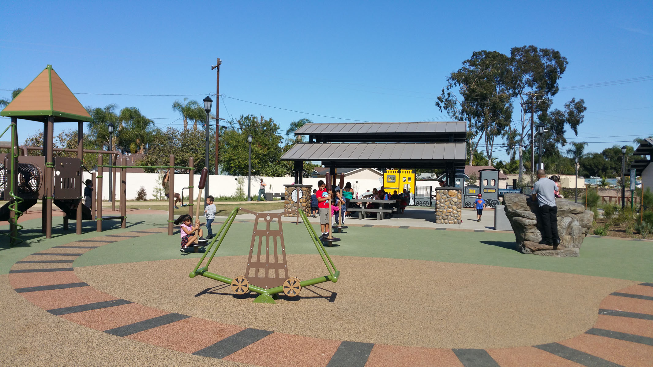 Outdoor exercise equipment at Garfield Exercise Park - City of Santa Ana